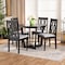 Baxton Studio Julie Grey Upholstered and Dark Brown Finished Wood 5-Piece Dining Set 170-9734-10898 - alternate 4